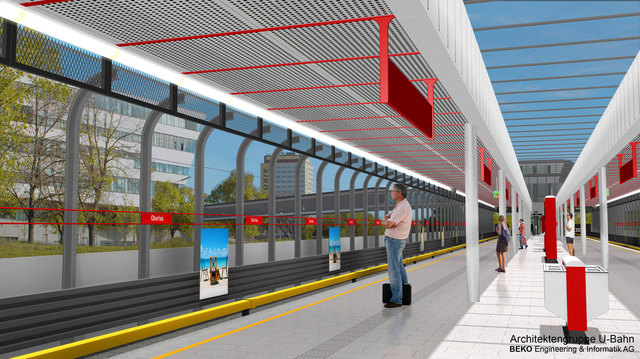 Visualisierung U1-Station Oberlaa