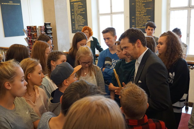 Es gab auch ein „Meet & Greet“ mit dem Flötisten Walter Auer.