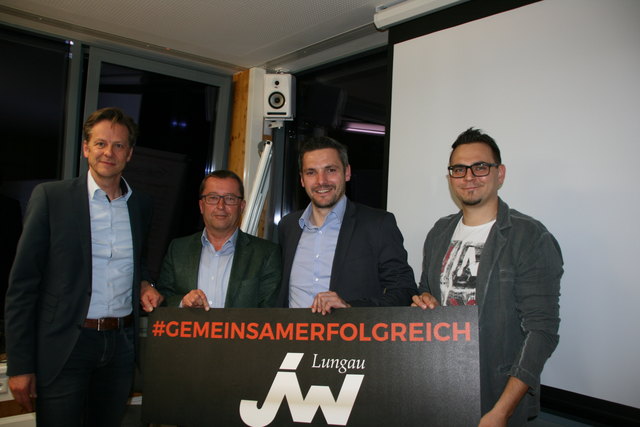 Wolfgang Pfeifenberger, Franz Lüftenegger, Markus Schaflechner, Wolfgang Lackner - die Initiatoren und Organisatoren des Abends