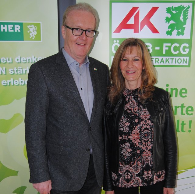 FCG-Landesobmann AK-Vizepräsident Franz Gosch (li) und Kammerrätin Relly Niederl (Bezirk Südoststeiermark).