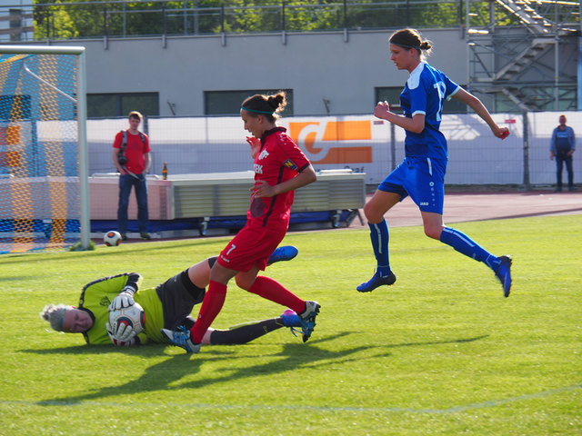 Stürmerin und Spielertrainerin Fanni Vágó beendete nach drei Wochen ihre Torsperre und war beim 7:1 der Matchwinner mit vier Treffern. | Foto: Katharina Ehart