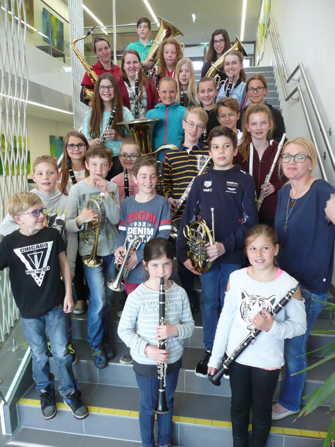 Das engagierte Miniblasorchester der LMS St. Georgen.