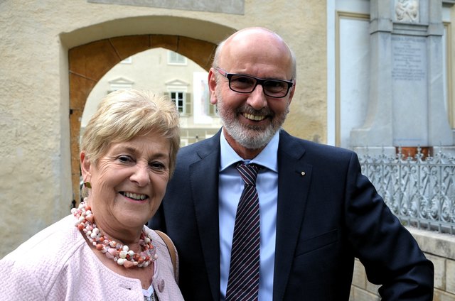 Renate Egger mit Gottfried Kindler