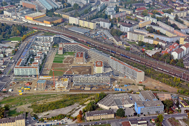 Die Grüne Mitte in Linz ist eines der größten innerstädtischen Bauprojekte.