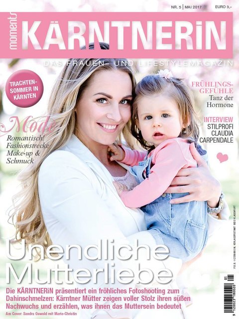 Model-Mama Sandra Oswald mit Tochter Marie-Christin am Titelblatt der KÄRNTNERiN moments | Foto: Silvia Wutte Photography
