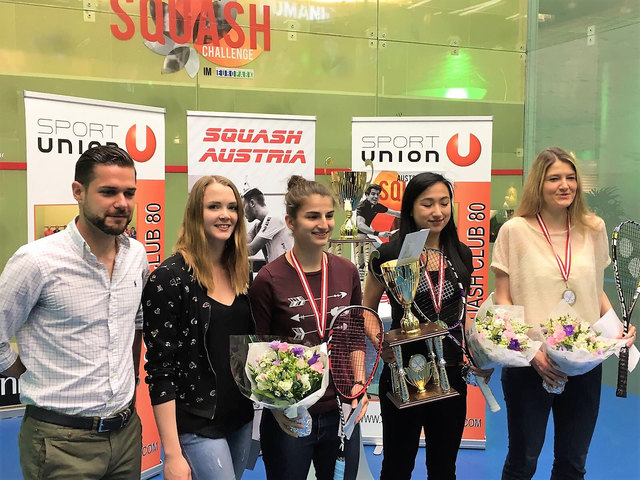 v.l.: Franziska Griesser, Katarina Glavic, Jacqueline Peychär (Siegerin) und Judith Van der Merwe.