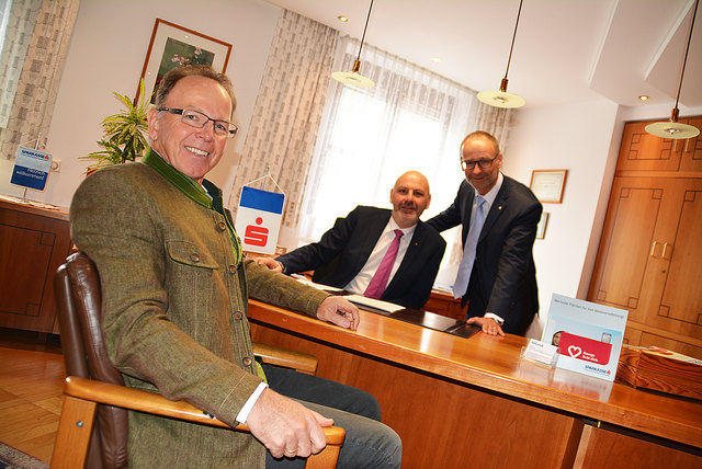 Alois Stiegler, Franz Kröll und Generaldirektor Christoph Paulweber.