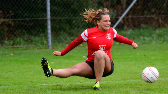 Carmen Eckerstorfer beklagte nach der 0:4-Niederlage mangelnde Konsequenz. | Foto: FSC Wels 08