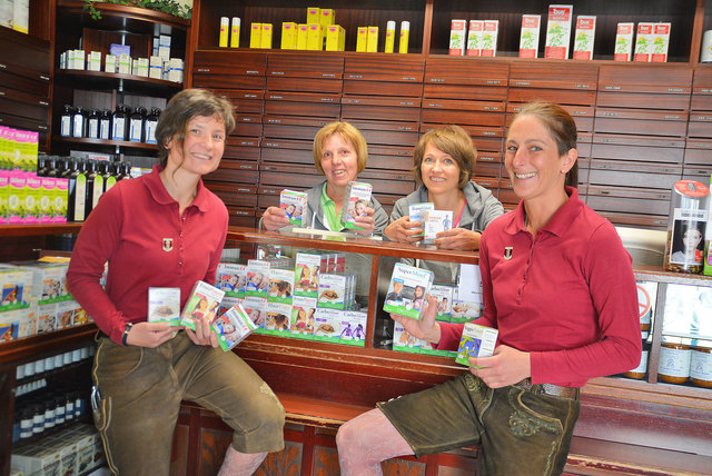 Sankt Leonhard Apotheke: Nicole Zwinger, Maria Jeßner, Anita Holzer und Dita Pleterski.