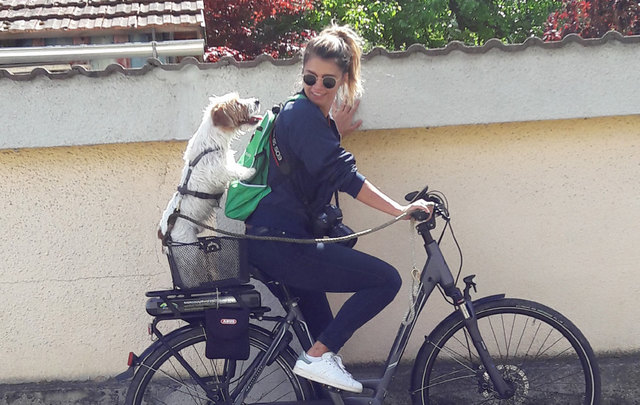 Nina Radman erkundete auf dem Rad die Region.