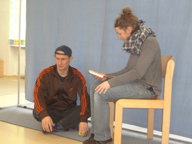 Theaterpädagogen des Projekts „Mein Körper gehört mir“.