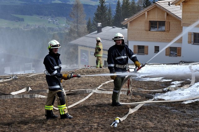 Feuerwehrübung am Fanningberg.