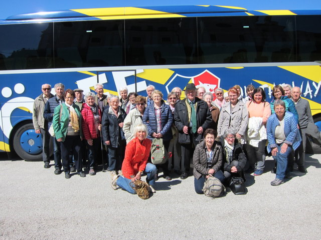 Gruppenfoto vom Ausflug des Seniorenbundes Altllengbach ins Mostviertel.