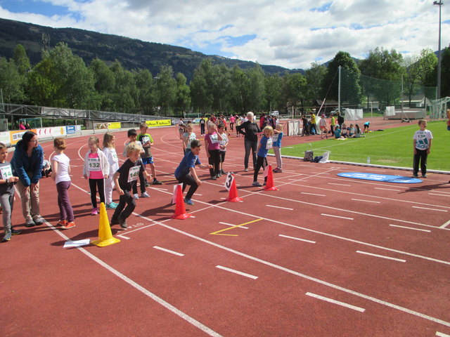 Volle Konzentration vor dem 40m-Sprint!