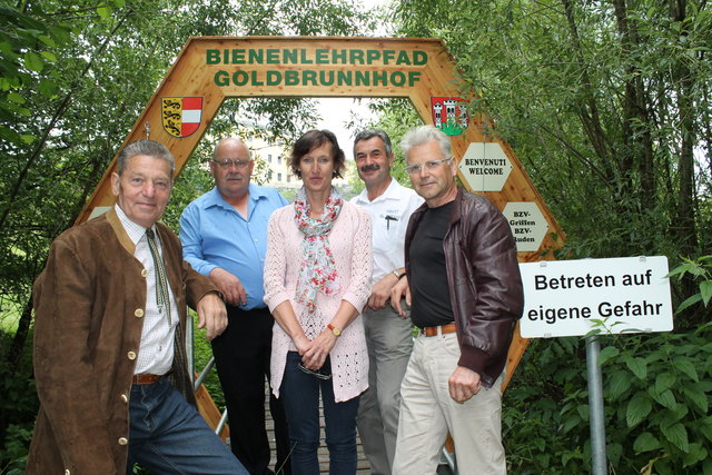 Josef Kuschnig (BZV Ruden), Johann Aichwalder (BZV Diex), Margit Cuder (BZV Völkermarkt), Josef Piroutz (LFS Goldbrunnhof) und Walter Glantschnig (BZV Griffen)