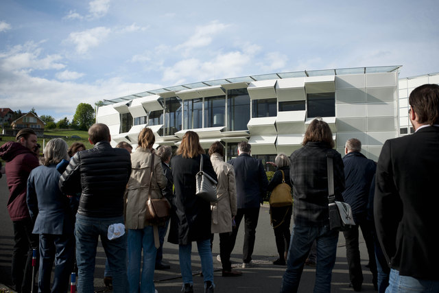 Die sogenannte "tanzende Fassade" des Showrooms stand in Bad Gleichenberg bei "Kiefer technic" im Mittelpunkt.