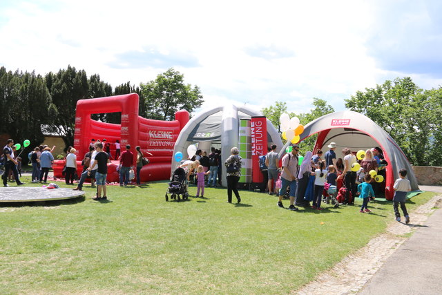 Die Art-Sat-Scheibe und das Kleine-Zeitung-Kinderprogramm am Schloßbergfest