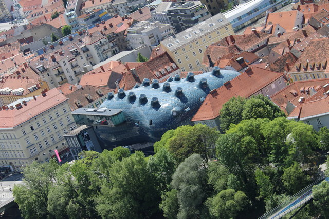 Kubsthaus, Schnappschuss von Grazer Schloßberg