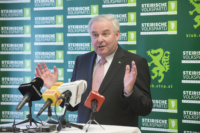 "Im Wahlkampf unterste Schublade geschlossen halten", fordert Schützenhöfer. | Foto: Fischer
