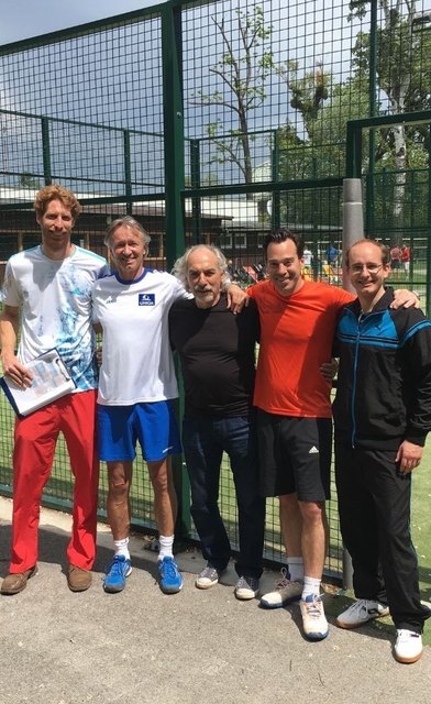 Christoph Krenn, WBSV-Präsident Wolfgang Höltl, Österreichischer Volleyballverband-Präsident Peter Kleinmann, GR und ÖVP-Obmann Andreas Kirnberger und Jugend- und Sportstadtrat Albrecht Oppitz | Foto: privat
