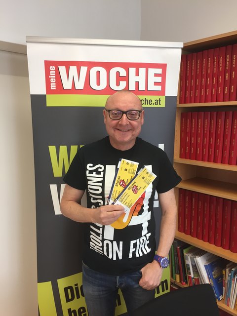 WOCHE-Redakteur Wolfgang Gaube hat bereits Tickets für das Konzert der "Rolling Stones” in Spielberg.
