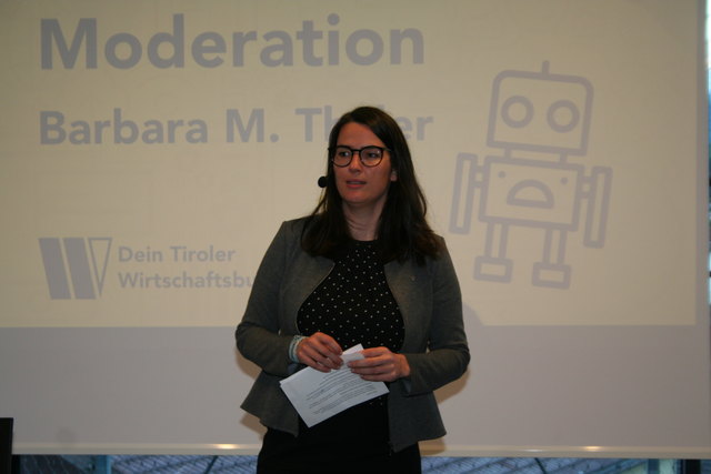 Führte durch den interessanten Abend: MMag. Barbara Thaler, Vizepräsidentin der WK Tirol