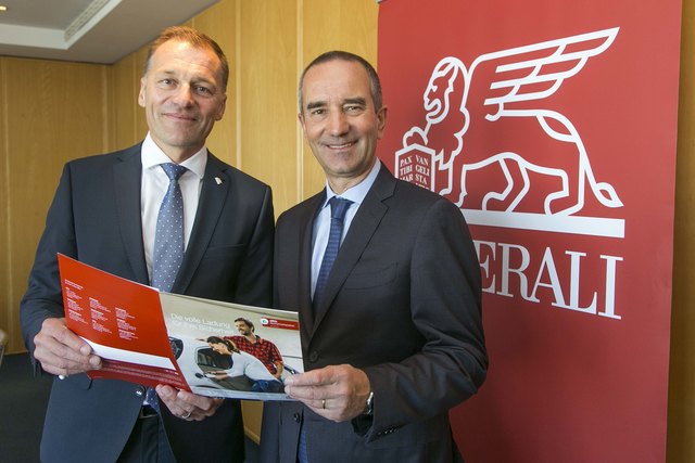 Reinhard Pohn, MBA, Regionaldirektor für Oberösterreich und Salzburg Generali Versicherungs AG, Alfred Leu, Vorsitzender des Vorstandes Generali Holding Vienna AG und Generali Versicherungs AG