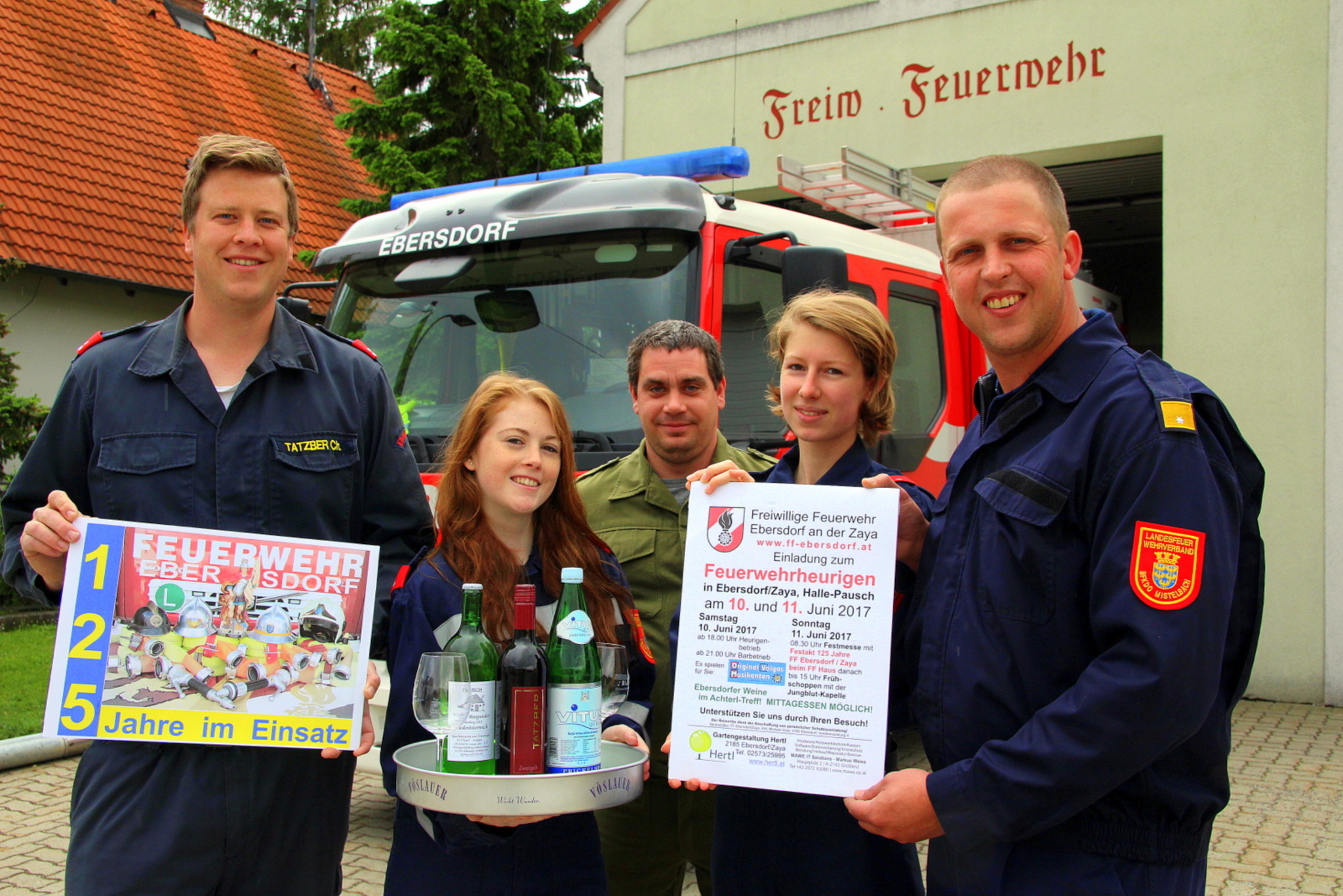 125 Jahre Freiwillige Feuerwehr Ebersdorf an der Zaya, ein Grund am 10