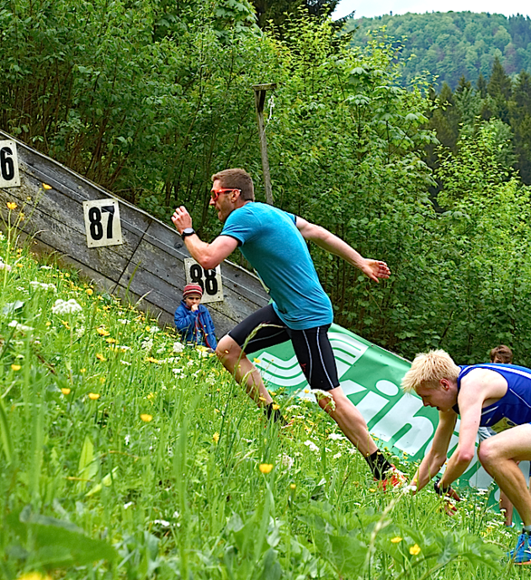 Sieger Andi Katz bewältigte auch die harte Steigung. | Foto: Veranstalter