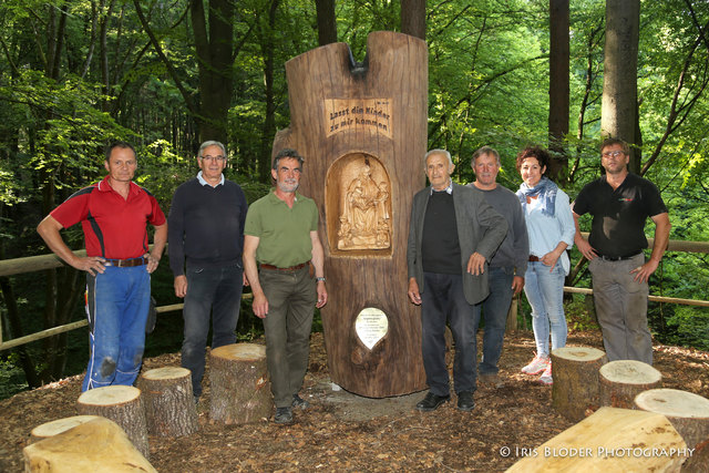 Robert Bloder, Hans Hierzer, Hans Pendl, Altbürgermeister Ludwig Bloder, Hans Leiner, Monika Bloder und Peter Hofer