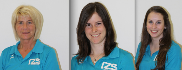 Hohe Fachompetenz und positive Patietennähe werden dem Reha-Zentrum-Schwaz bescheinigt. Stellvertretend für das gesamte Team im Bild von links: die Therapeutinnen Renate, Jasmin und Fabienne. Fotos RZS