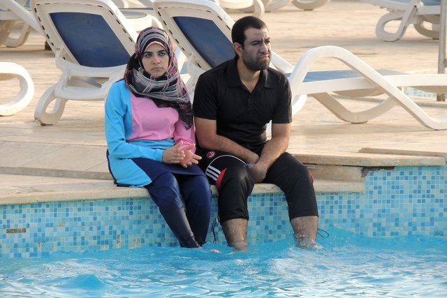 Fotografiert in Marsa Allam. Einen weiteren Einstieg erlaubte der ägyptische Bademeister nicht. Er verwies aufs Meer. Wir haben aber nur 1 Paar gesehen.