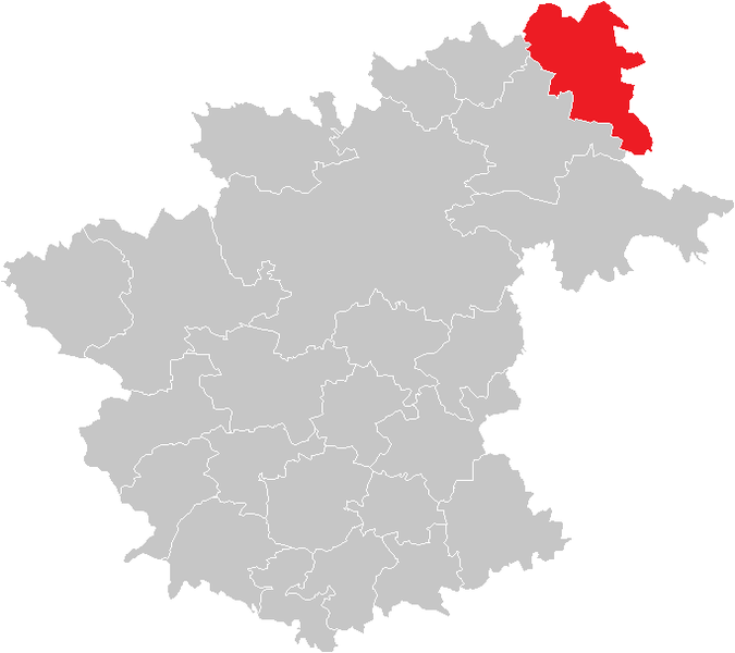 Lage der Marktgemeinde Göpfritz an der Wild im Bezirk Zwettl