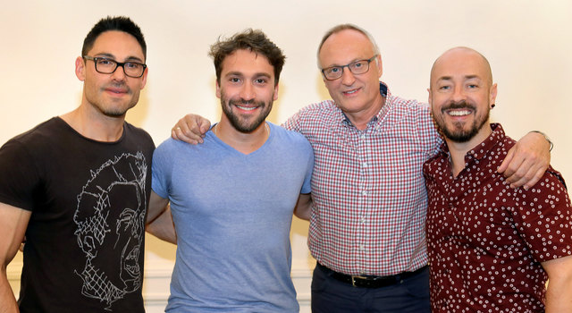 Regisseur Alex Balga, der neue "Berger" Michael Souschek, Intendant Hannes Kropfreiter, Choreograph Jerôme Knols.