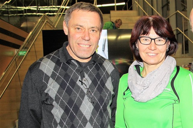 Ferry Hahn und Eli Hafenscherer vom Vorstand der Naturfreunde Kalsdorf bitten zum Benefizlauf.