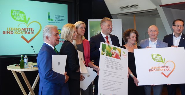 Handelsvertreter SPAR,REWE,LIDL,HOFER,M-PREIS/Pakt BMLFUW "Lebensmittel sind kostbar"