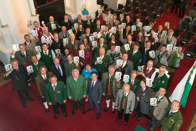 In der Aula der Alten Universität wurden zahlreiche steirische Musikvereine mit dem Steirischen Panther sowie der Robert Stolz Medaille ausgezeichnet. | Foto: steriermark.at/Frankl