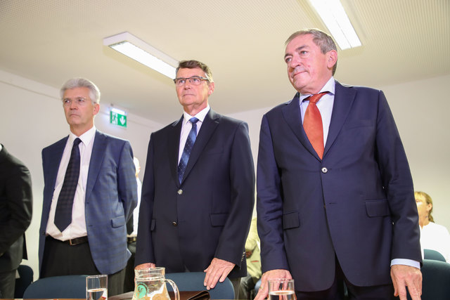 Prozess Landesgericht Salzburg: Eduard Paulus, Othmar Raus und Heinz Schaden | Foto: Franz Neumayr