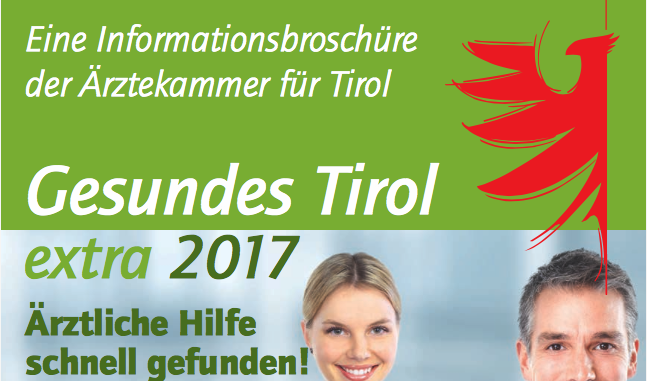Die 21. Auflage der Ärztebroschüre "Gesundes Tirol extra" ist ab jetzt erhältlich.