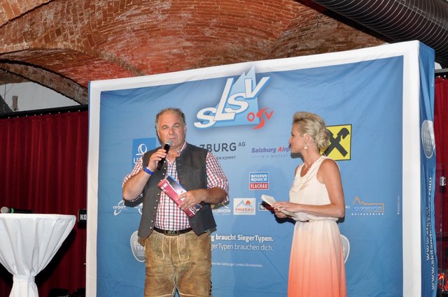 SLSV-Präsident Bartl Gensbichler und Alexandra Meissnitzer.