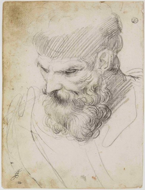 Bärtiger Mann, Agostino Carracci (1557–1602), 1590er Jahre, Paris, Musée du Louvre, Département des Arts graphiques | Foto: Musée du Louvre/Laurent Chastel