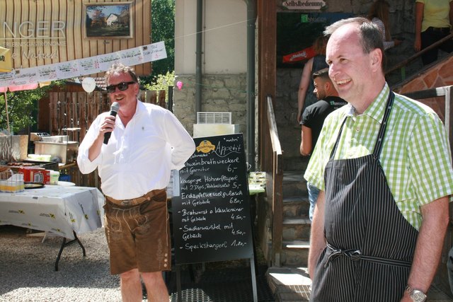 Ankündigung des Bieranstich mit Bgm. Erich Moser