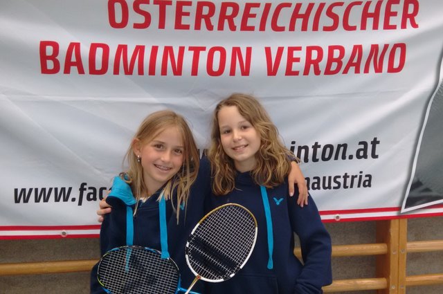 Sarah Dlapka und Hanna Gillesberger waren in Wolfurt erfolgreich. | Foto: Badminton Sportunion Ohlsdorf