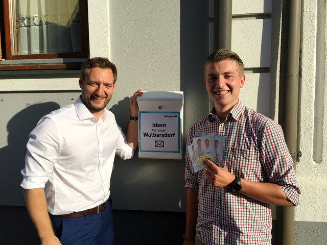 Ulrich und Feiler sammeln Ideen für den Ortsteil. | Foto: ÖVP