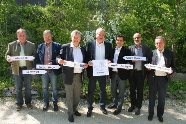 Zusammenarbeit: Schöber (Leitzersdorf), Muck (Sierndorf), Laab (Stockerau), Haller (Sprecher LEADER-Region Weinviertel Donauraum), Gepp (Korneuburg), Waygand (Langenzersdorf) und Weiß (Hausleiten).