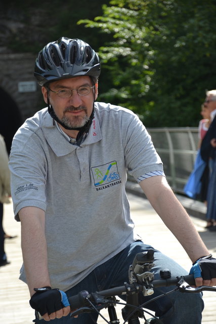 Achim Bartoschek, Betreiber des Webportals www.bahntrassenradeln.de, bewertete den Ybbstalradweg mit der Höchstnote. Vier von vier möglichen Punkten haben in Österreich derzeit nur zwei Radwege auf ehemaligen Bahntrassen. | Foto: Stefan Hackl