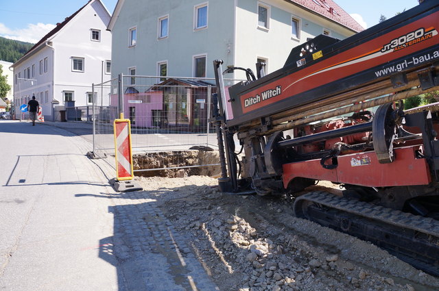 Der erste Bauabschnitt ist fertig: Eine Herausforderung war die Spühlbohrung unter dem Möstlingbach durch.