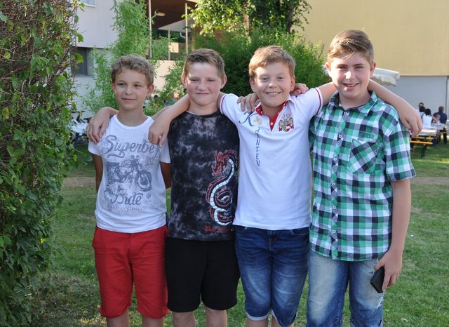 die ehemaligen Schüler der VS St. Margarethen o.T. Benedikt, Tobias, Raphael und Michael | Foto: M. Sicher
