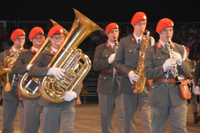 Die Gardemusik aus Wien erntete wie die übrigen Militärmusiken viel Applaus.