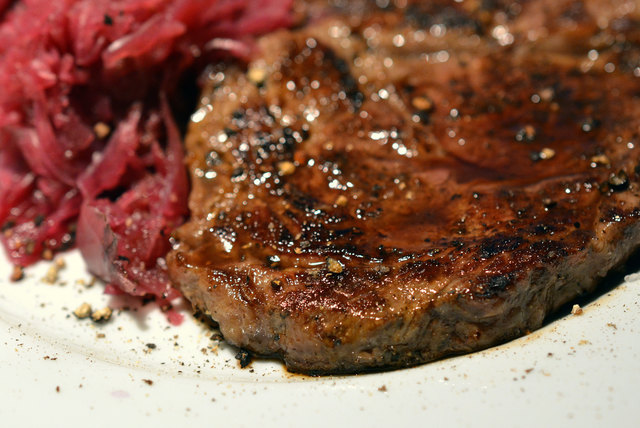 Ribeye mit Rotkraut
